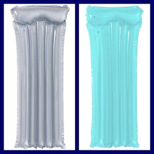 New! 2x Deluxe Comfort Mat / Inflatable Pool Float by Bestway - Transparent